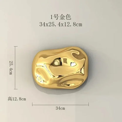 DecorBites™ 3D Stone Wall Ornaments: Room Aesthetics & Decoration - Plating Craft Stone Pendants