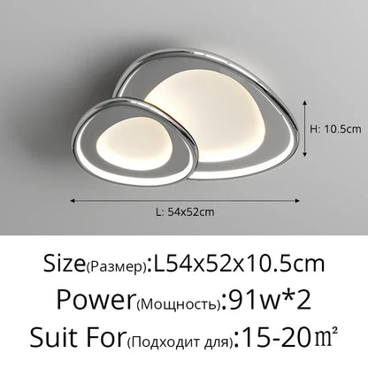 DecorBites™ LED Chandeliers White Chrome Kitchen Light Fixture Modern Home Lighting