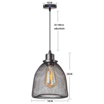 DecorBites™ Black Metal Cage Pendant Light Chandelier for Modern Home Decor