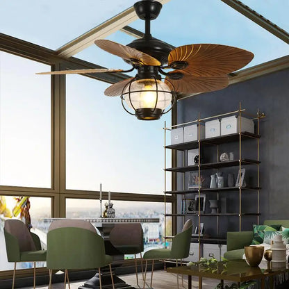 DecorBites™ 52" Retro Fan Light with Remote Control for Living Room Bedroom
