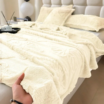 DecorBites™ Chiffon Butterfly Jacquard Throw Blanket, Soft & Cozy Shawl for Couch/Bed