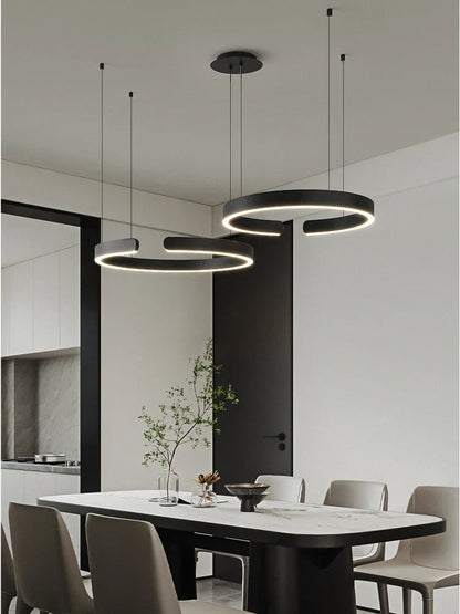 DecorBites™ LED Round Ring Chandelier for Dining Room, Living Room, and Bedroom