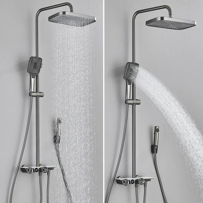 DecorBites™ Grey Thermostatic Digital Shower Faucet Set with Rainfall System