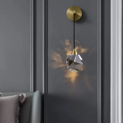 DecorBites™ Crystal Nordic LED Wall Sconce Modern Golden Light Fixture for Living Room