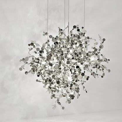 DecorBites™ LED Stainless Steel Chandelier Pendant Lights for Modern Home Decor Lighting
