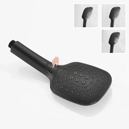 DecorBites™ Black Shower Slider Adjustable Rail Set 3 Functions Simple Style 1.5M Hose