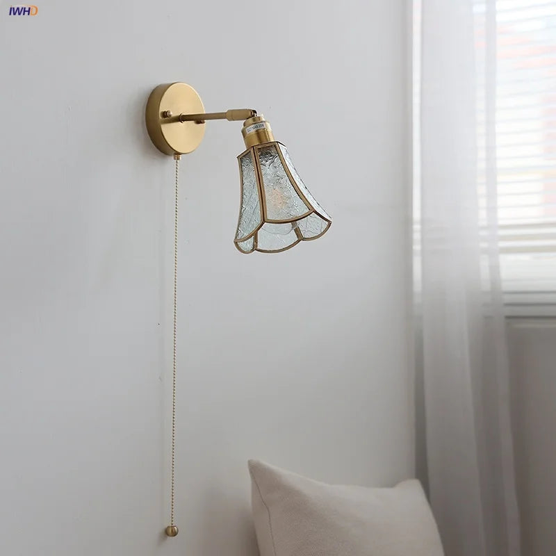 DecorBites™ Glass Wall Light Sconce Modern Nordic Bedside Lamp Aisle Hallway Balcony Lighting