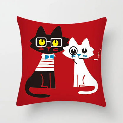 ™ Hello Cat Pillow Cover - Modern Design for Home Decor - Cute & Cozy