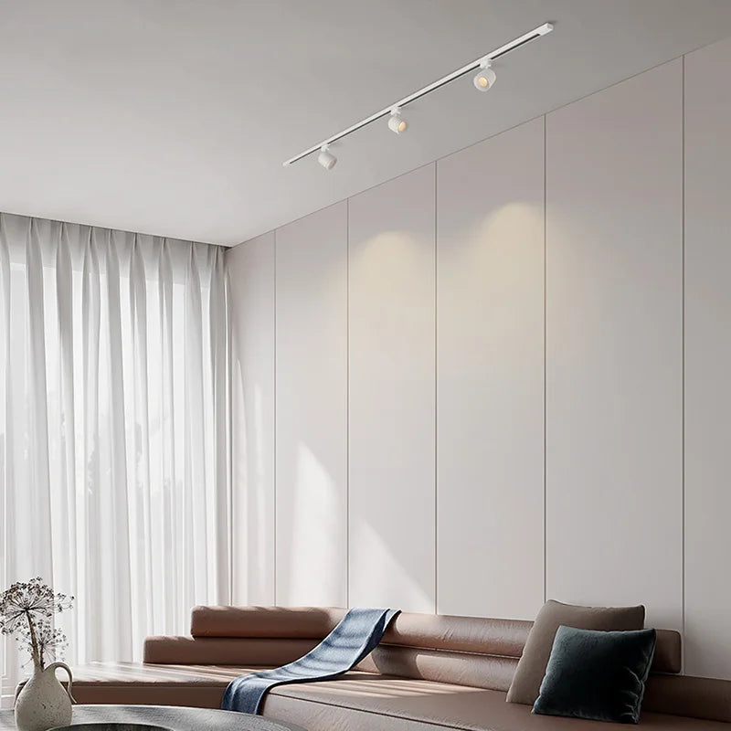 DecorBites™ 7W LED Track Light Spotlights: Surface Mounted Aluminum Fixture for Living Room Shop