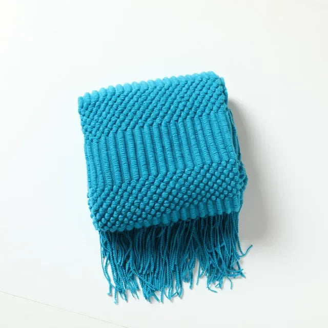 ™ Knitted Pineapple Grid Throw Blanket - Nordic Sofa Blanket for Home Decor