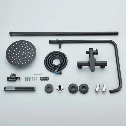 DecorBites™ Black Shower Faucet Set with Rainfall Shower Head and Wall Mounted Mixer Tap