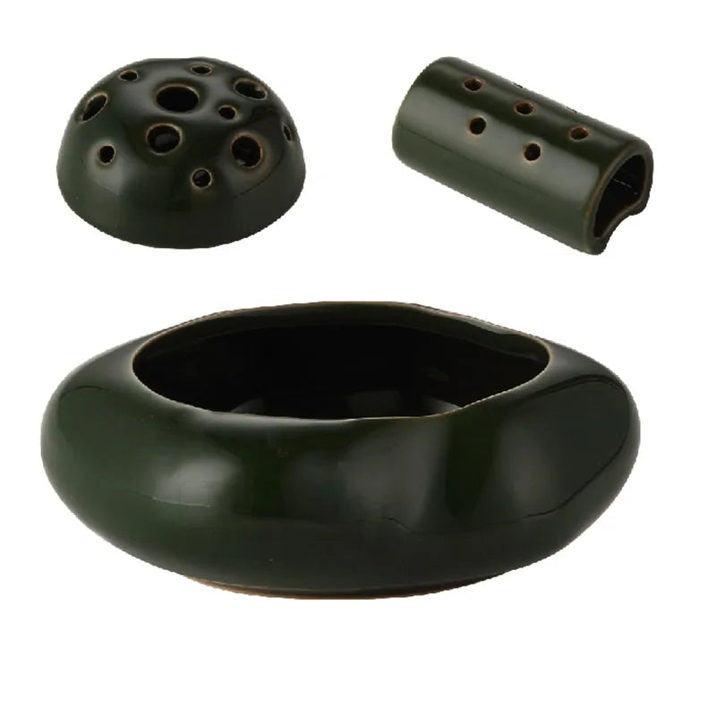 DecorBites™ Lotus Seedpod Ceramic Vase Artificial Flower Pot Modern Desk Decor
