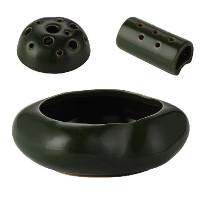 DecorBites™ Lotus Seedpod Ceramic Vase Artificial Flower Pot Modern Desk Decor