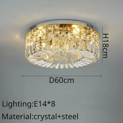 DecorBites™ Crystal Ring LED Ceiling Lamp: Modern Luxury for Home Décor