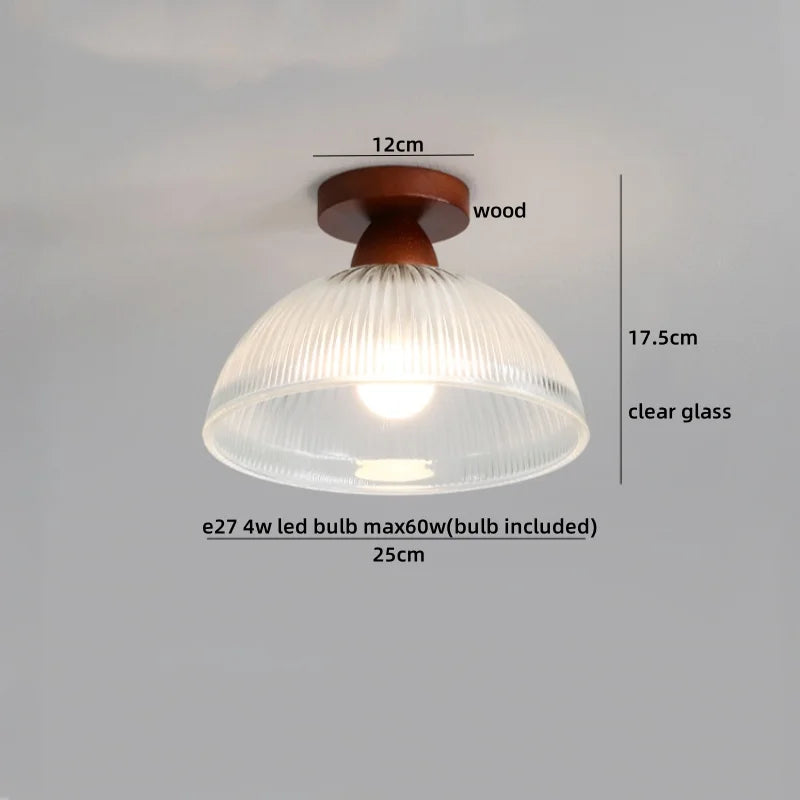 DecorBites™ Copper Wood LED Ceiling Lamp Modern Indoor Lighting Fixtures