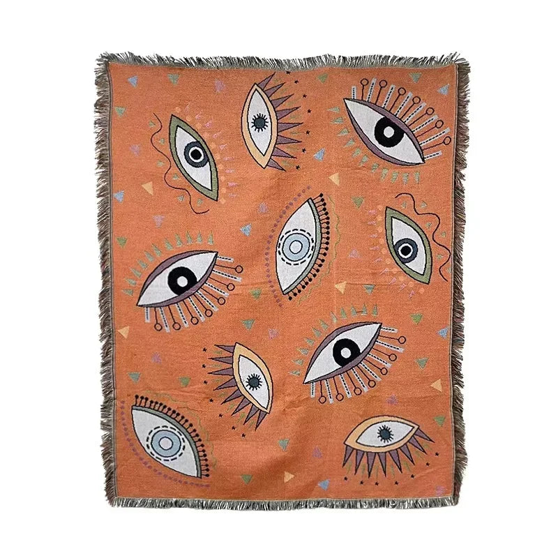 DecorBites™ Bohemian Classic Design Thread Blanket and Throw