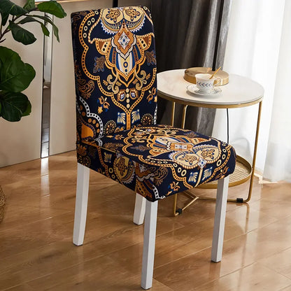 DecorBites™ Bohemian Mandala Stretch Chair Cover Slipcovers - Elastic Seat Case for Banquets