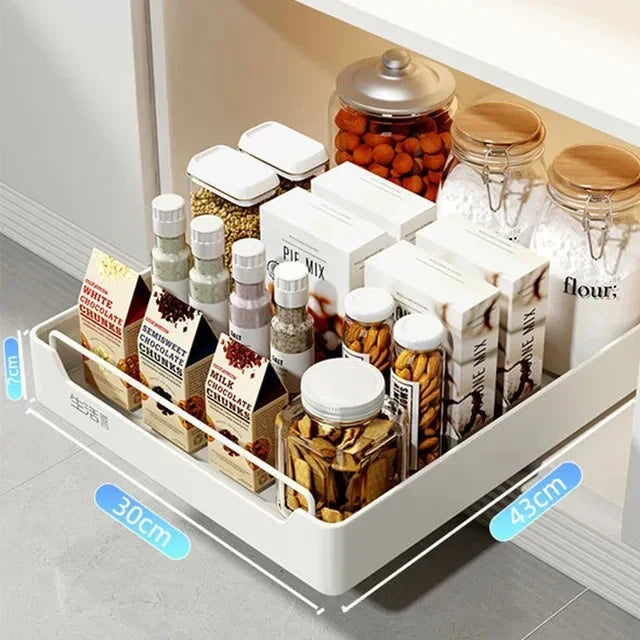DecorBites™ Kitchen Organizer Rack for Cabinets Storage and Tableware - Slide Dish Rack