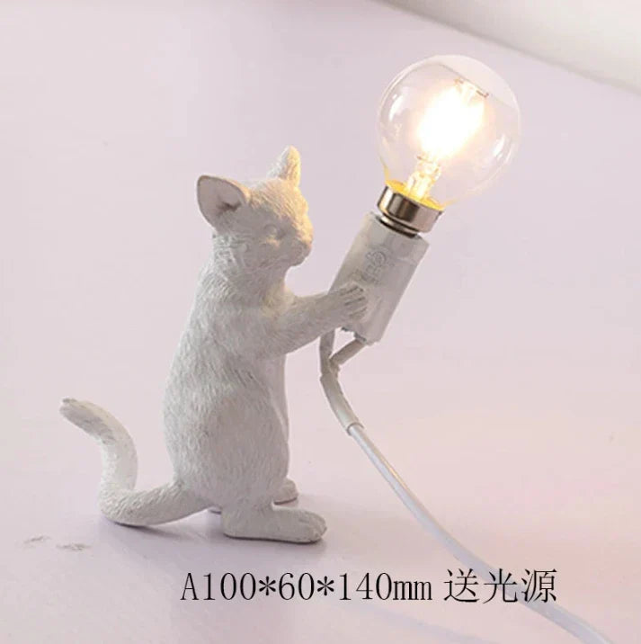 DecorBites™ Cat Resin Table Lamp for Children's Bedroom and Home Decor