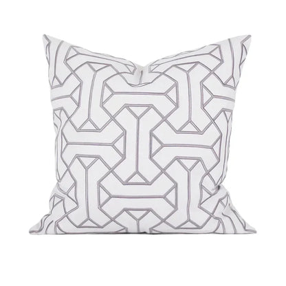 DecorBites™ Geometric Embroidered Noble Cushion Covers for Living Room Sofa