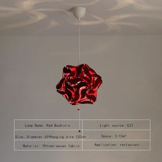 DecorBites™ Bauhinia Flower Chandelier: Modern Luxury Retractable Lighting Fixture for Stores & Hotels
