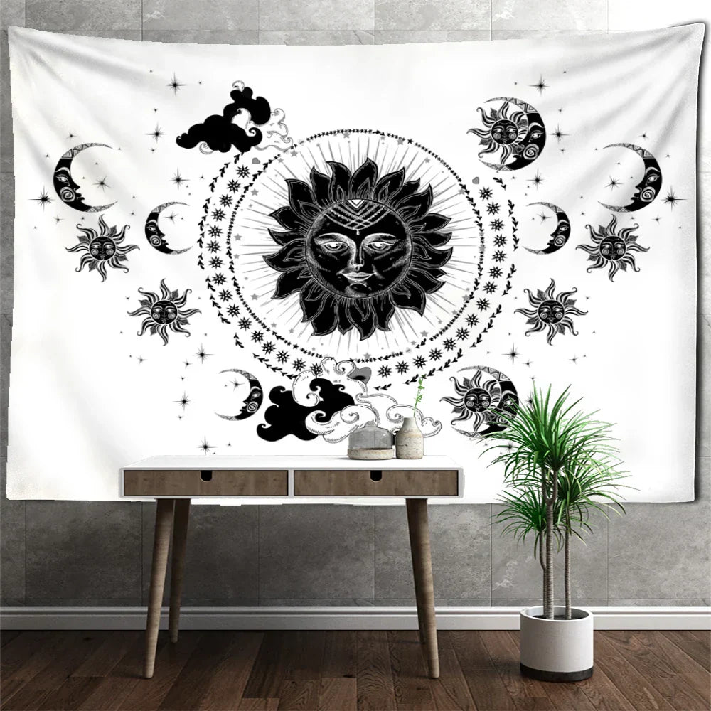 DecorBites™ Celestial Mandala Hippie Tapestry Wall Hanging Dorm Decor
