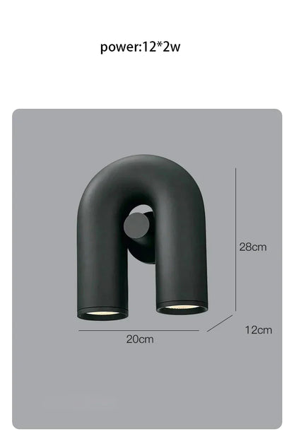 DecorBites™ LED U-shaped Wall Lamp for Minimalist Living Room and Staircase Lighting