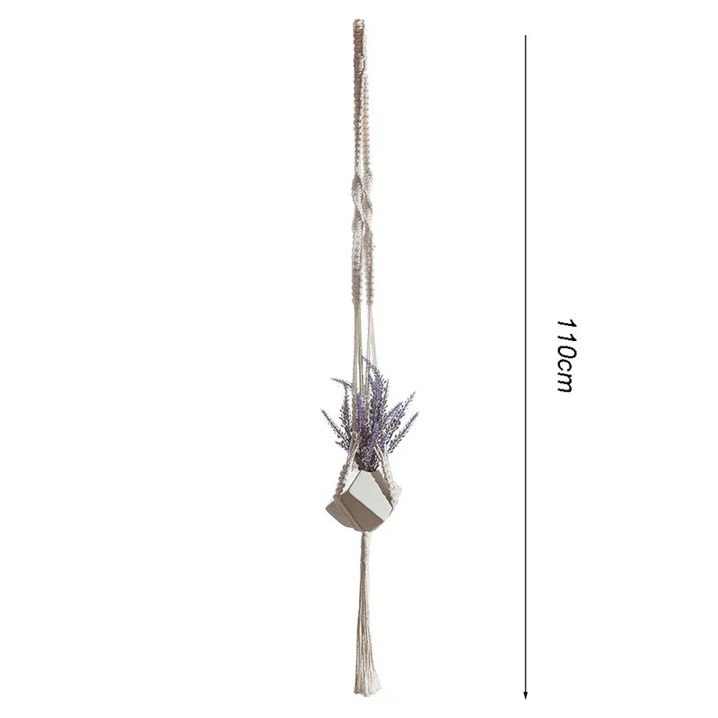DecorBites™ Boho Macrame Plant Hanger Basket Wall Art Hanging Home Decor