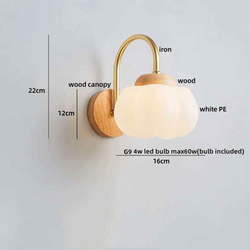 DecorBites™ Cotton LED Wall Lamps with Pull Chain Switch for Restaurant Living Room Bedroom