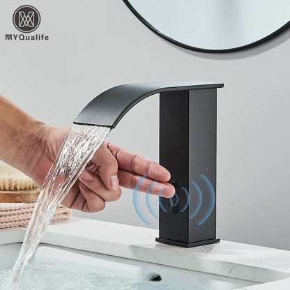 DecorBites™ Automatic Sensor Waterfall Basin Faucet - Touchless Bathroom Sink Tap