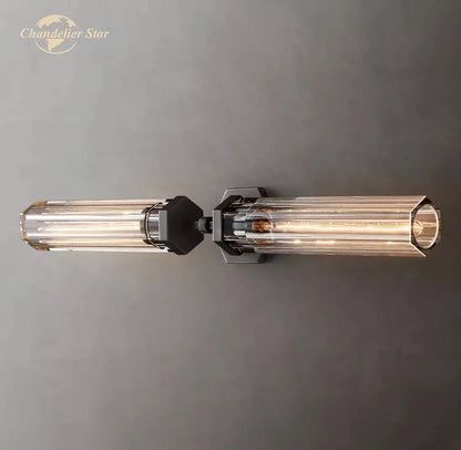 DecorBites™ Crystal Hexagonal Sconce: Modern Wall Lamp for Bathroom, Living Room, Bedroom