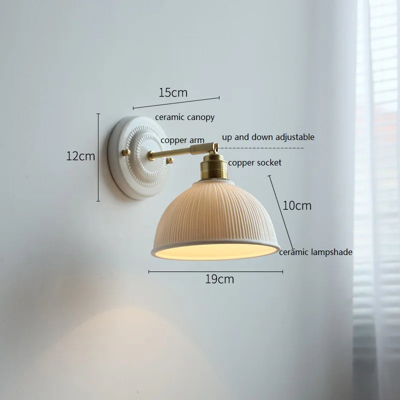 DecorBites™ Butterfly Ceramic LED Wall Lamp Home Indoor Lighting Stair Mirror Light