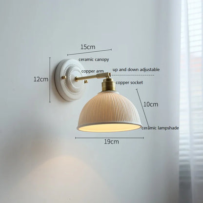 DecorBites™ Butterfly Ceramic LED Wall Lamp Home Indoor Lighting Stair Mirror Light