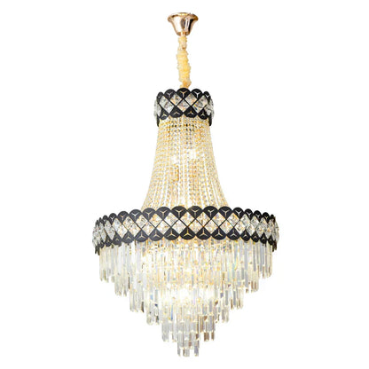 DecorBites™ Crystal Chandelier Spiral Staircase Living Room Lamp Texture Design