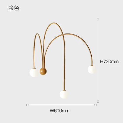 DecorBites™ Branch Glass Iron Wall Lamps: Modern Living Room Bedroom Lighting Sconce