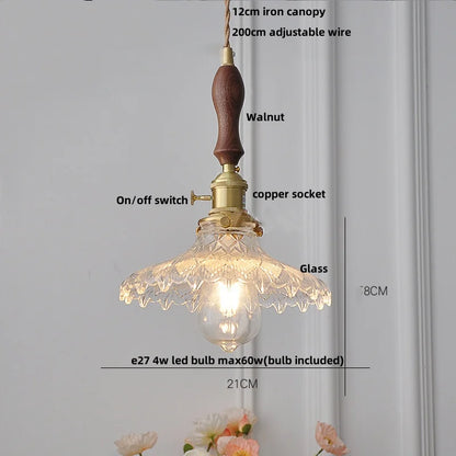 DecorBites™ Glass LED Pendant Light Fixture for Modern Home Decor