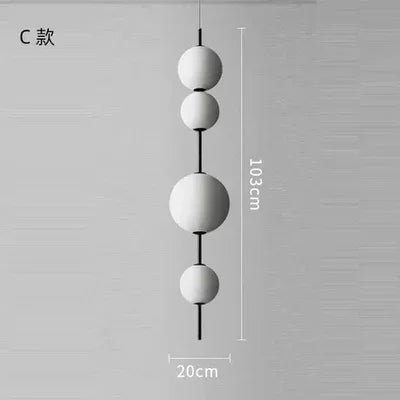 DecorBites™ LED Glass Beads Pendant Chandelier, Round Ball Hanging Light Fixture