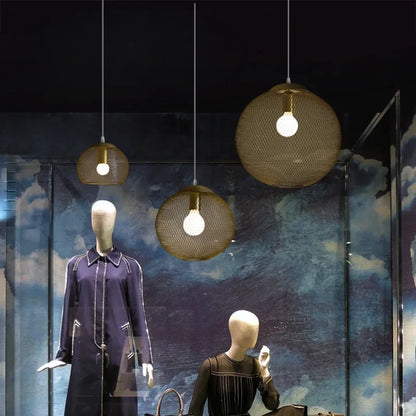 DecorBites™ Golden Birdcage LED Pendant Chandelier for Stylish Lighting in Restaurants, Kitchens, & Stores