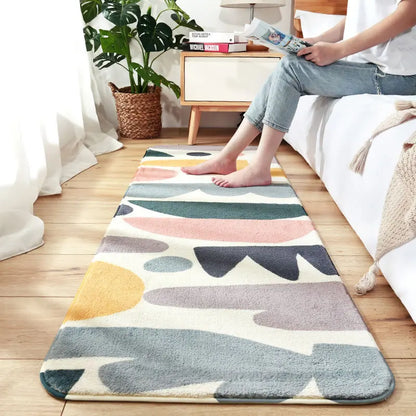 DecorBites™ Cozy Faux Lamb Wool Bedside Rug for Bedroom Decor Anti-Slip Soft Living Room Carpet
