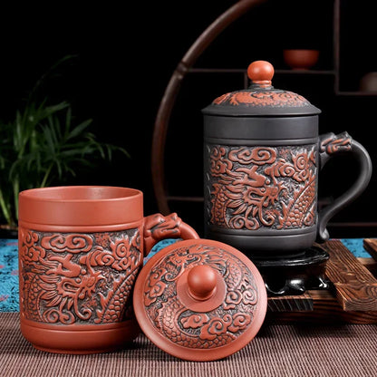 DecorBites™ Dragon Phoenix Thermo Coffee Travel Mug Gift