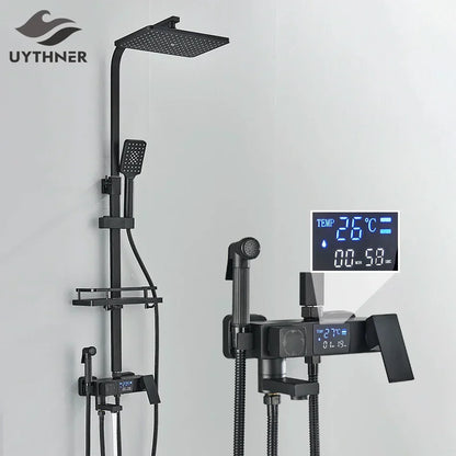 DecorBites™ Digital Display Shower Faucet Set with Rain Shower Head