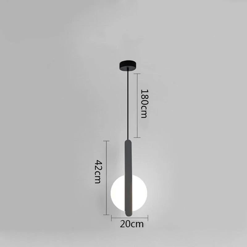 DecorBites™ Black Ring Pendant Lamp Dimmable LED Ceiling Hanging Light