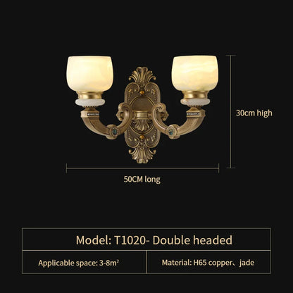 DecorBites™ All Copper Jade Chinese Chandelier: Modern & Simple Living Room Lighting