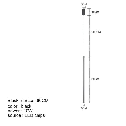 DecorBites™ LED Line Chandelier: Nordic Creative Lighting for Living Room & Bedroom