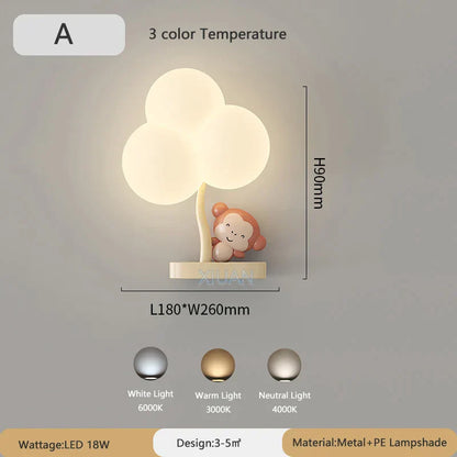 DecorBites™ Cloud Shape LED Baby Room Wall Lamp - Eye Care Bedroom Fixture