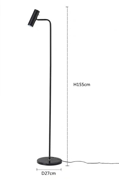 DecorBites™ Enna LED Dimmable Floor Lamp in Gold/Black/White for Minimalist Home Decor