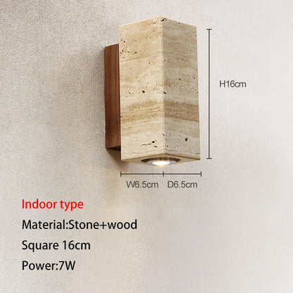 DecorBites™ Cave Stone Outdoor Wall Lamp: Waterproof Yellow Light for Bedroom, Courtyard, Balcony Garden