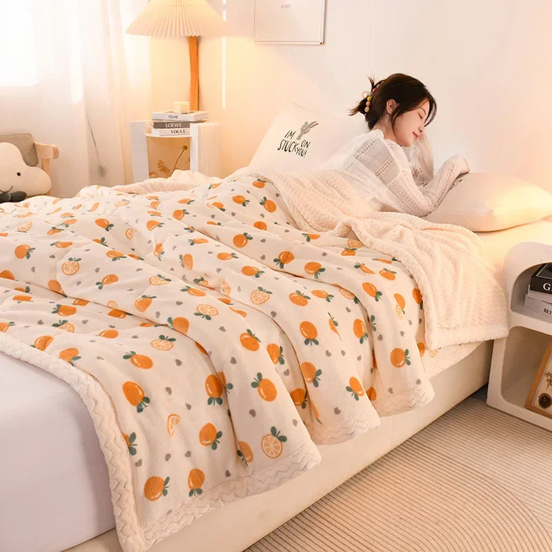 DecorBites™ Beibei Velvet Warmth Blanket | Soft & Cozy Winter Bed Blanket