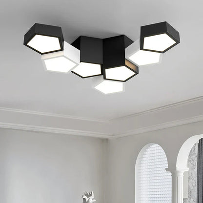 DecorBites™ Geometric Ceiling Lamps: Modern & Creative Lighting Fixtures for Master Bedroom