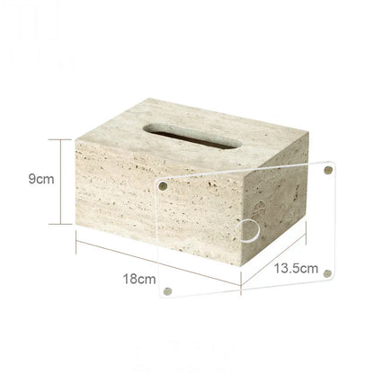 DecorBites™ Beige Travertine Marble Bathroom Accessories Set - Soap Dispenser, Soap Dish, Reed Diffuser